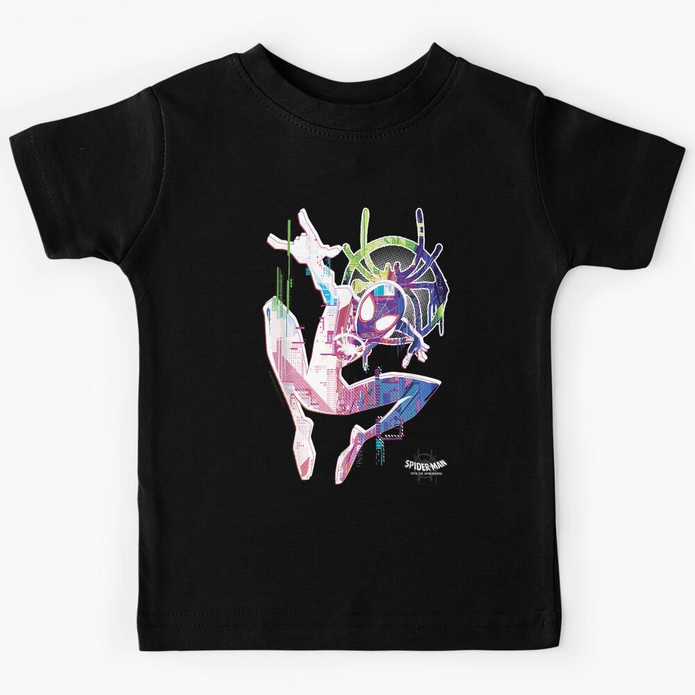 Spiderverse Watercolor Spidey Pose Kids T-Shirt 170