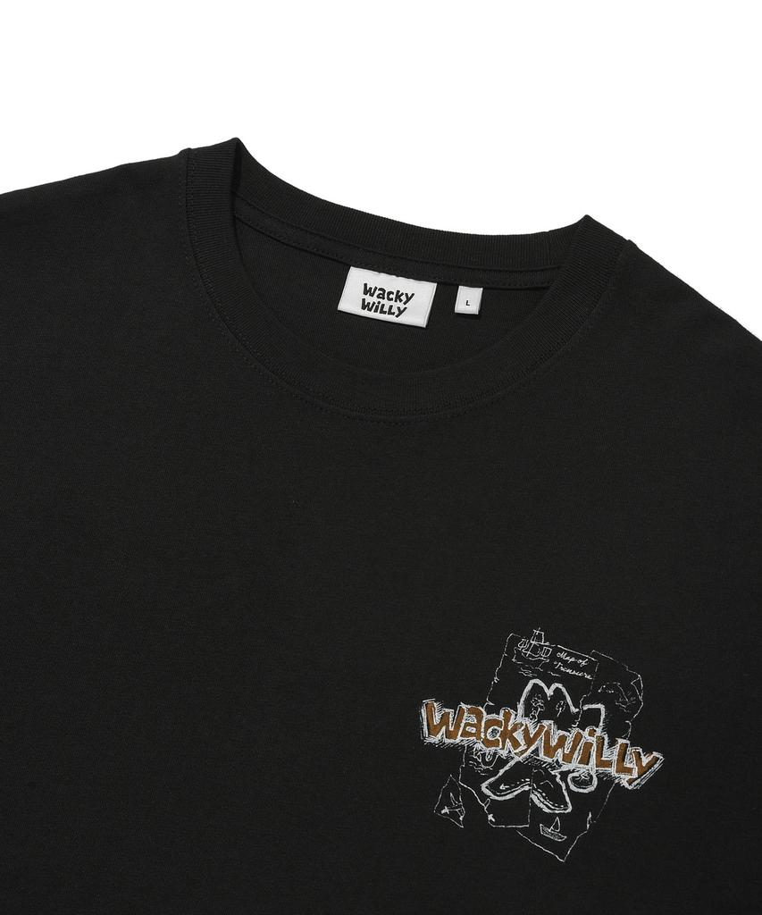 WACKY WILLY Kiki'S Island Graphic Short Sleeve T-Shirt Black