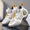 Boys Shoes Sports Mesh Shoes Rotating Button Youth Breathable Mesh Shock Absorption Children's Basketball Shoes Students