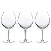 Toyo Sasaki Glass PALLONE Burgundy Wine Glasses, 725ml, Set of 3, Dishwasher Safe, Shatter-Resistant, Good Design Award Winning, Suitable for Red and