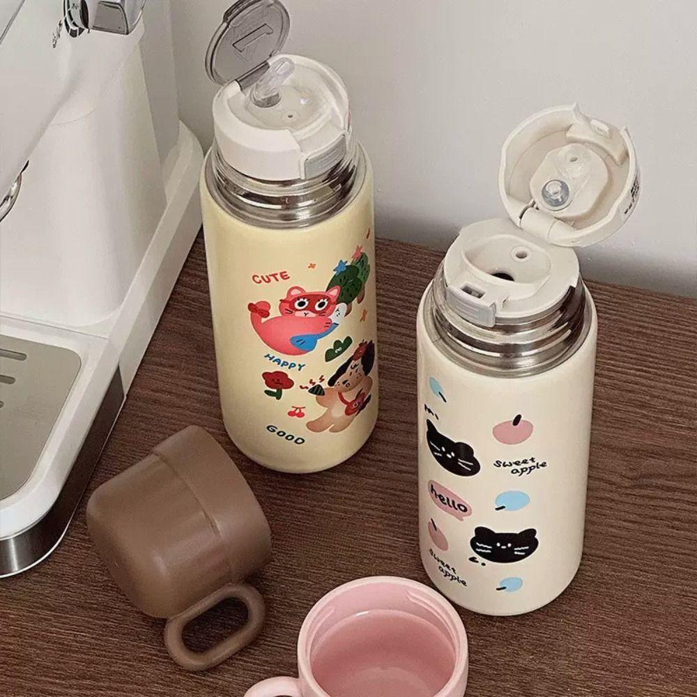 Large Capacity Insulated Water Bottle Heat-Resistant Office Coffee Cup  Travel Tumbler