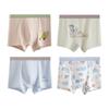 4 Pack Children Boys Modal Boxer Briefs Soft Breathable Underwear Casual Comfort Shorts for Kids