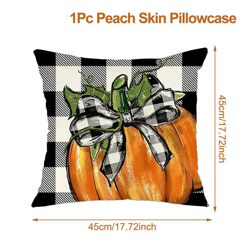 Autumn Maple Leaf Pillow Case Fall Maple Leaf Pumpkin Pillow Case Cover Thanksgiving Day Decoration Pillowcase Autumn Pillow