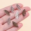 50pcs/lot 19x8mm Alloy Leaves Shape Antique Pendant Charms Necklace Bracelet Earring DIY For Jewelry Making Accessories Supplies