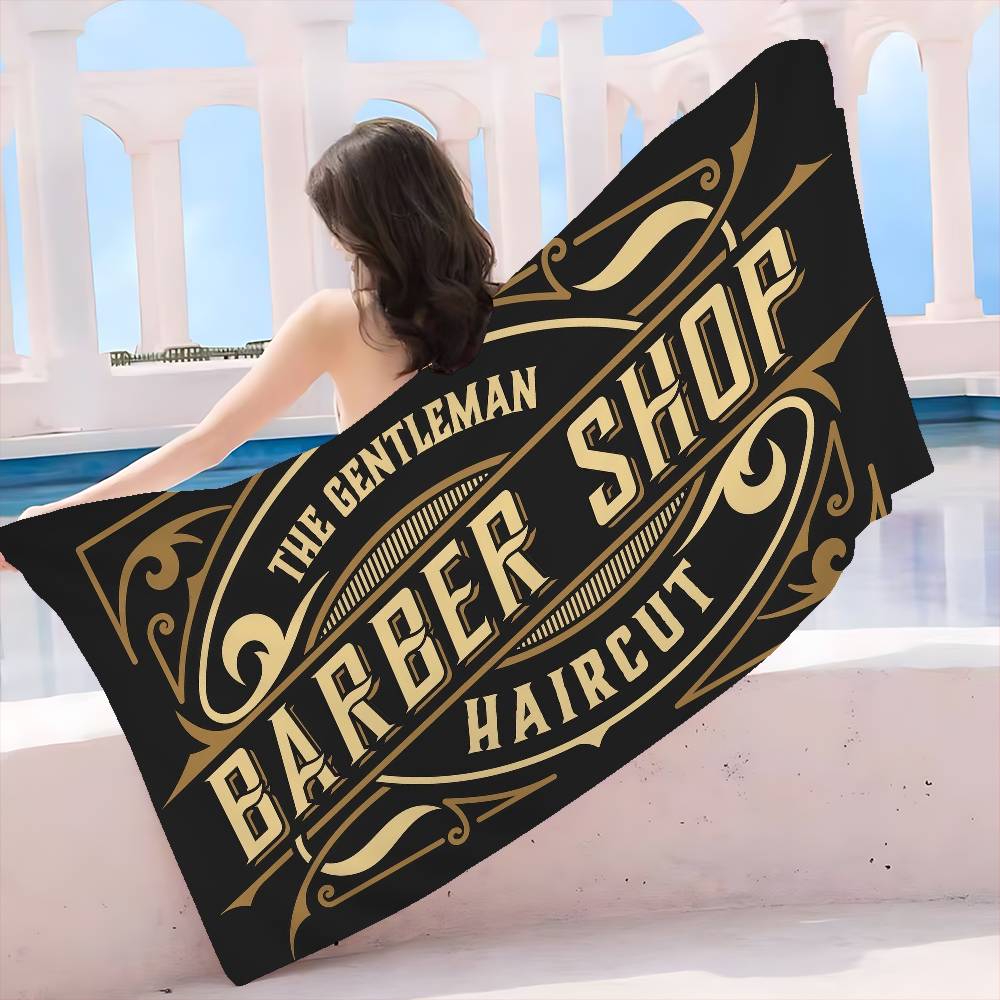 Vintage Sign Expert Barber Shop Big Microfiber Beach Towels Quick Dry Towel Sand Towels Pool Towel for Travel Swim Pool Yoga