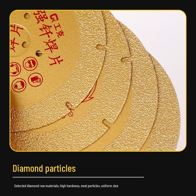 Diamond Brazed Porous Saw Blade for Angle Grinder - Cuts Stainless Steel, Metal, Cast Iron
