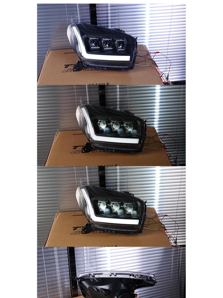LED Three-Eye Projector Headlights with DRL & Sequential Signals for 01-02 Toyota RAV4