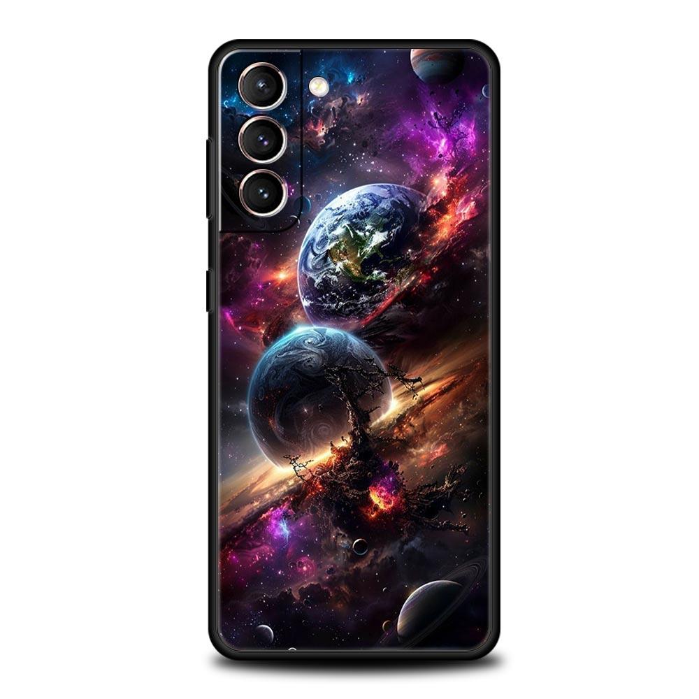 Universe Starry Sky Moon Phone Case for Samsung Galaxy S26 S25 S24 S23 S22 S20 S21 FE Ultra S25 Edge Plus 5G Soft TPU Cover Bags