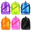 Korean Version of Women's Spring and Summer Plastic Candy Color Transparent PVC Backpack with Jelly for Both Shoulders Wholesale