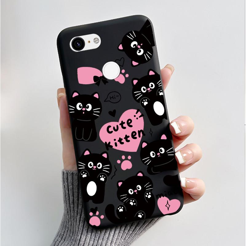 For Google Pixel 3 XL Case Black Bumper Soft TPU Silicone Cover for Pixel 3 XL Phone Cases Pixel3 3XL Butterfly Flower Capa