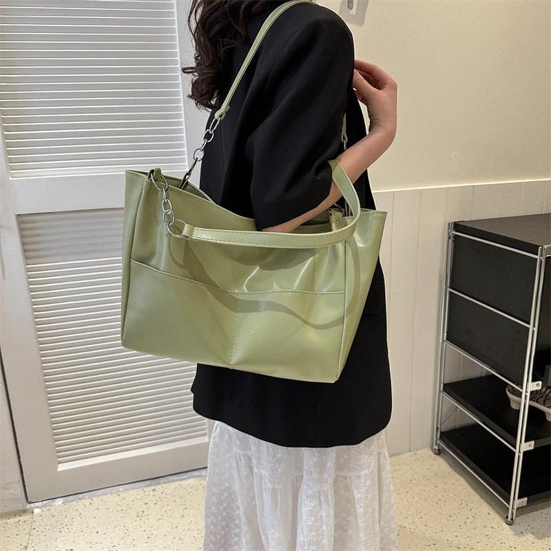 Fashionable Street Style Pu Tote Bag For Women Large Capacity Shoulder Bag