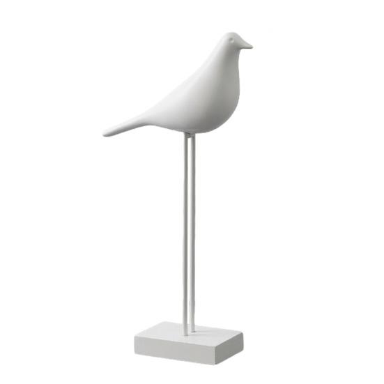 Artistic Resin Animal Statues Black & White Bird Figurine, Minimalist Modern Art Sculpture for TV Interior Design Accents Cabinet Bookshelf