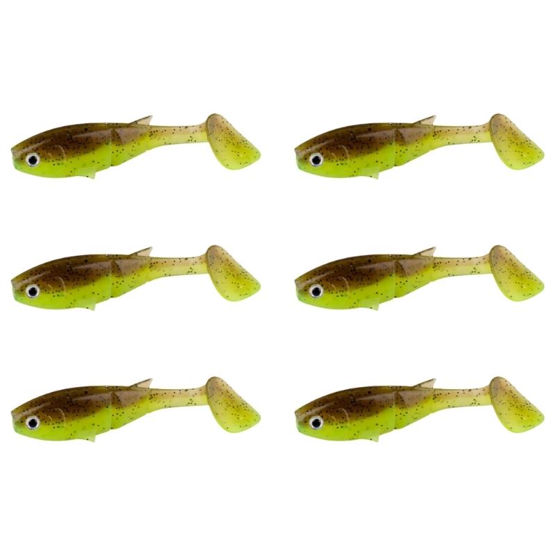 6pack High Elasticities Lures Flexible Fishing Soft Durability Fishing Baits Fishing Lures Accessories