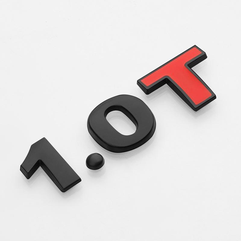 Car Displacement Label 1.4T1.8T2.0T3.0T2.0L2.4L3.0L Metal Modified Displacement Car Sticker Car Tail Label