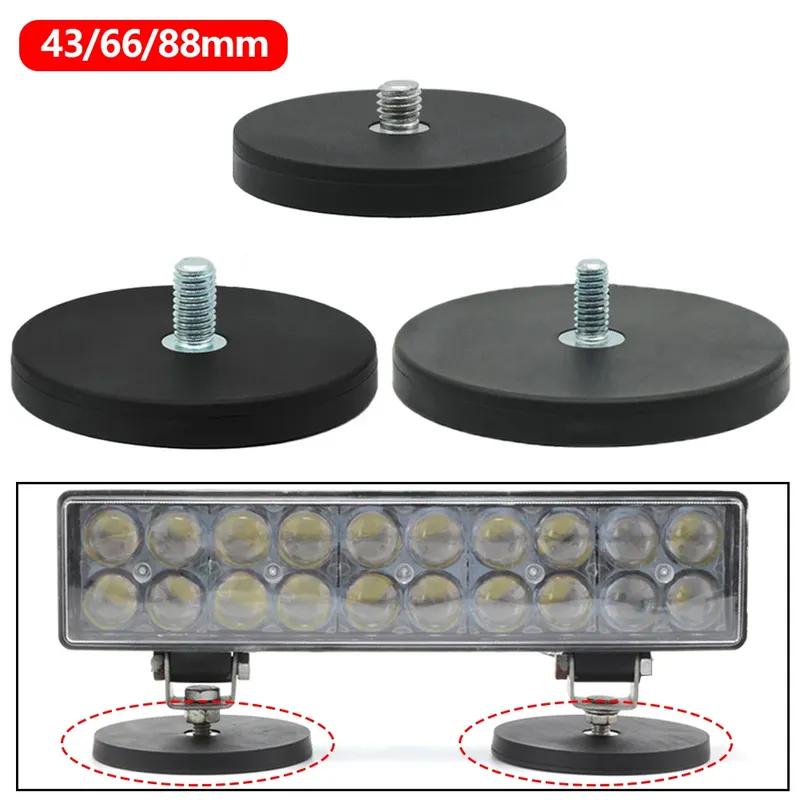 2pcs D43 D66 D88mm External Thread Magnetic Base M6/M8 Mount Clamp Bracket For Car LED Work Light Bar Holder For SUV Offroad