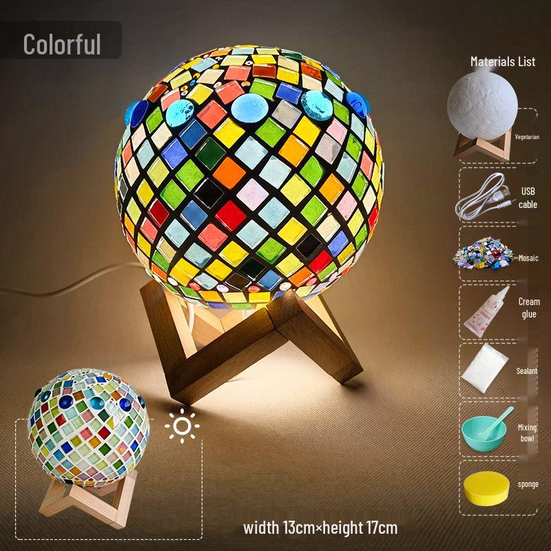 Κιτ Μωσαϊκού Φεγγαριού DIY - Χειροποίητο Νυχτερινό Φως Αφής για την Ημέρα της Μητέρας