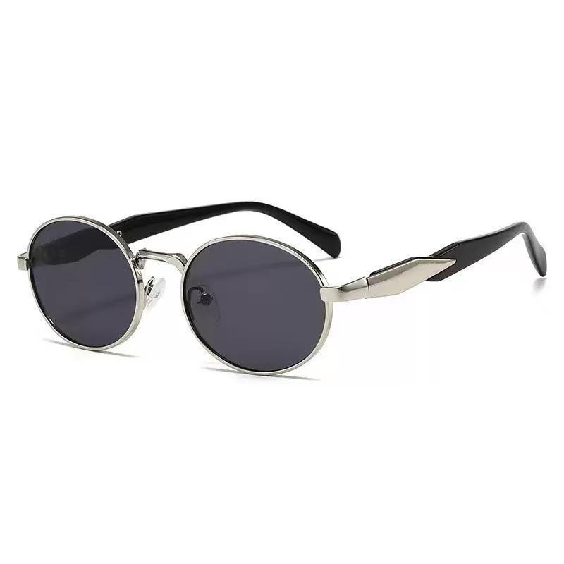New European And American Circular Sunglasses For Women'S Street Photography Metal Sunglasses Trendy Sun Glasses