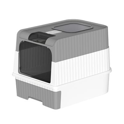 Katzentoilette, spritzwassergeschützt, Katzentoilette, leicht zu reinigende Katzentoilette für mittelgroße und große Katzen