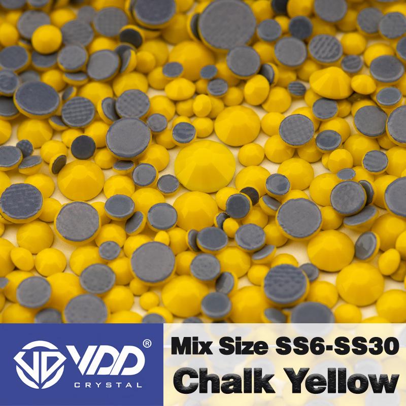 VDD High-Quality Mixed Size Rhinestones: SS6-SS30 Glass Crystal Hot Melt Adhesive Flat Back