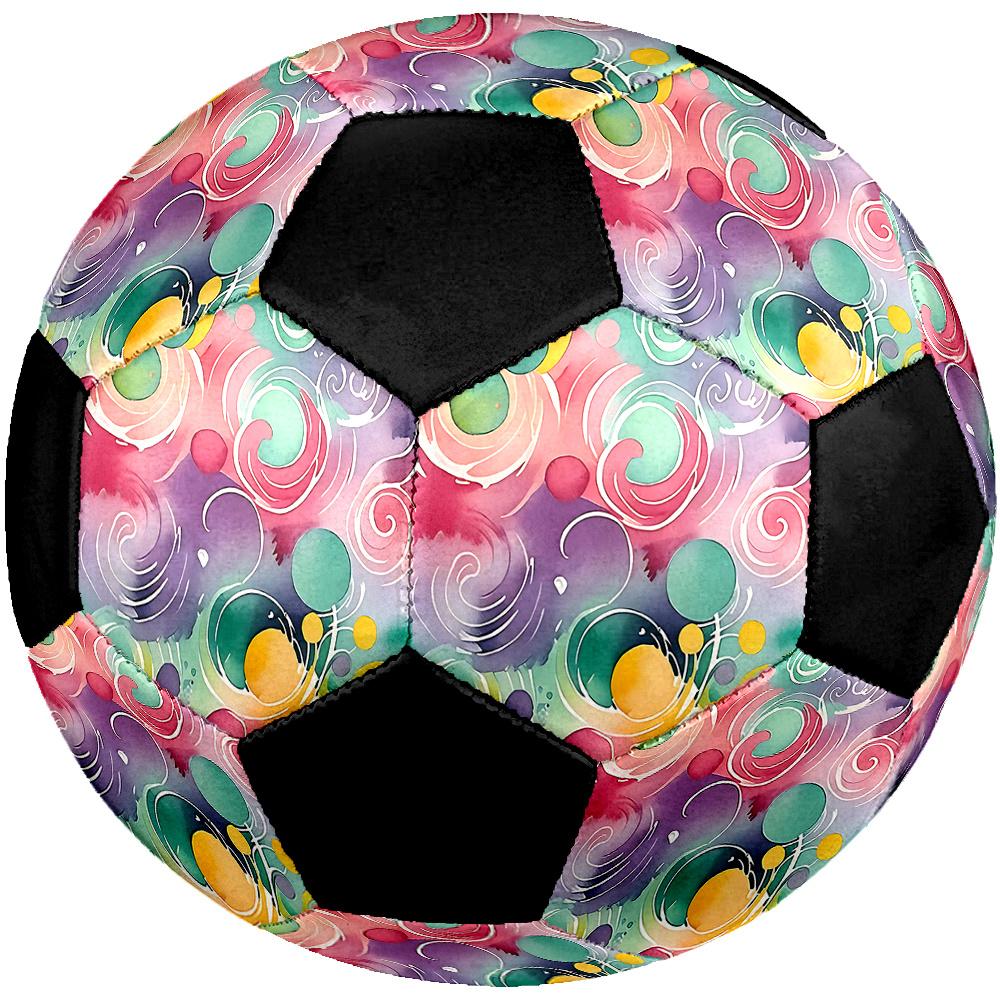 1PC Colorful Abstract Swirls Soccer Ball Size 5 Football Machine Sewn Indoor/Outdoor Universal Football A109