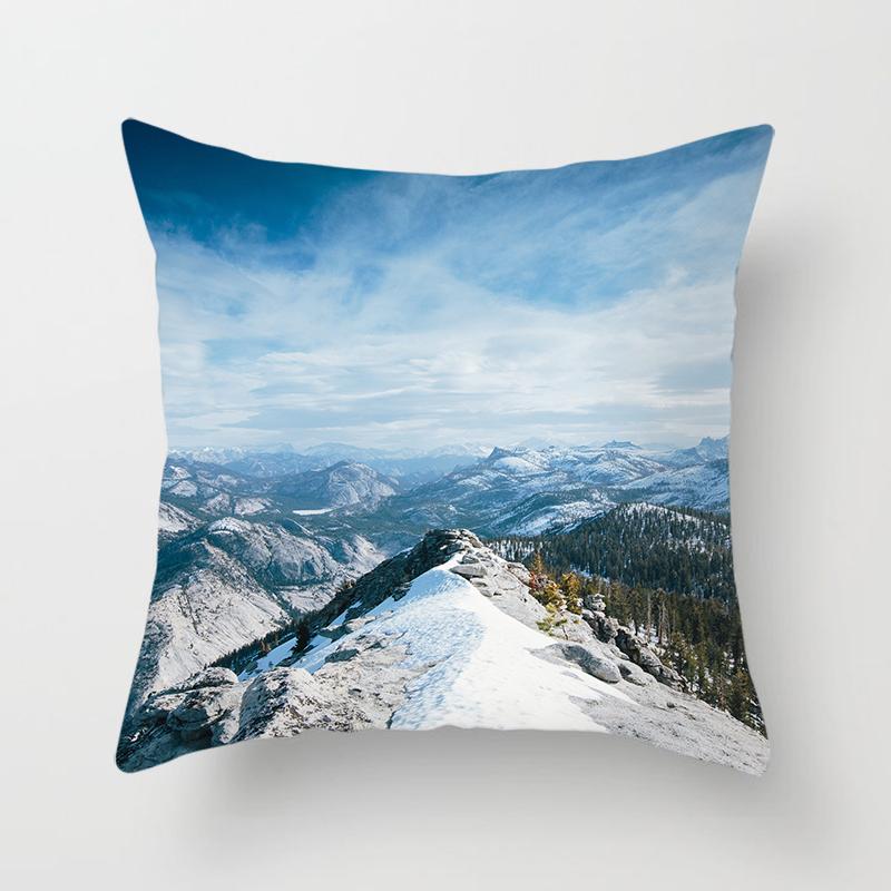 Natural Scenery Beautiful Printed Pillow Cover Sofa Decoration Ornament Office Seat Car Cushion Cover Home Decor Pillow Cover
