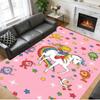 Anti‑Slip Crystal Velvet Floor Rug, Rainbow Brite Design Carpet for Indoor Living Bedroom Home Decoration