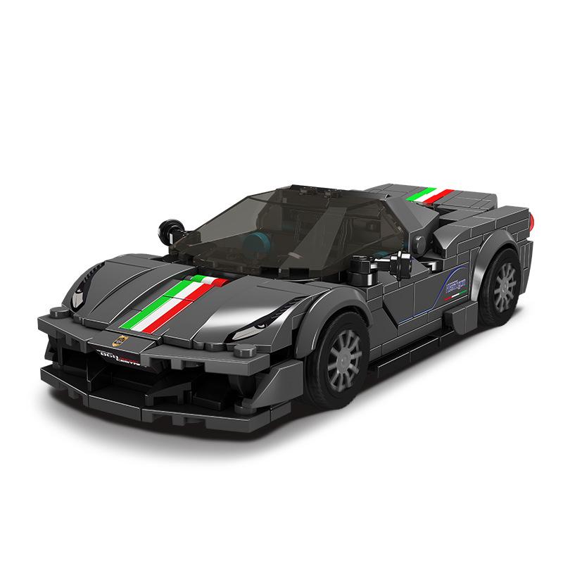 Yuxing King Blocks 488 Pista Sports Car Building Kit with Display Box - Children s Assembly Toy Gift