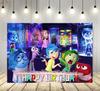 Colourful Inside Out Theme Kid Birthday Party Supplie Customize Game Backdrop Baby Shower Photography Child Room Decoration Prop