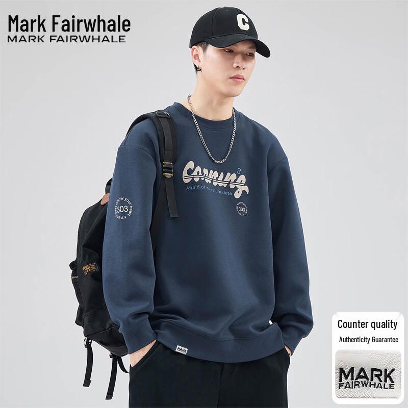 Mark Fairwhale Men's Crew Neck Loose Sweatshirt