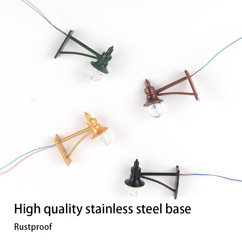 1:87 Wall Mount Lamps Model Making Railroad Train Layout Lamp Decorative Microlandschaft Warm White Light for Decoration