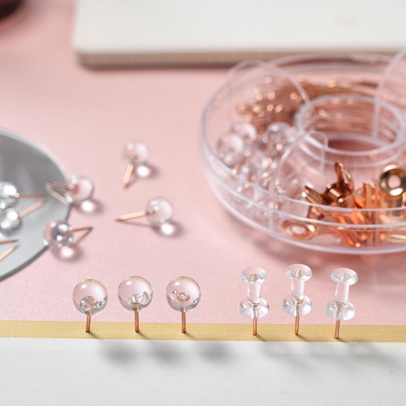 Set piuneză auriu roz și agrafe cu coadă lungă - Combinație Creative Office