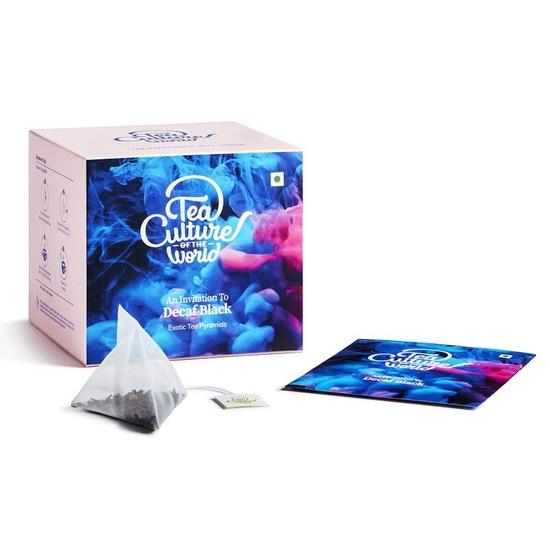 Tea Culture of The World Decaf Black Tea Bags | Premium Decaffeinated Black Tea for Detox | First Quality, 16 Tea Bags (32g)