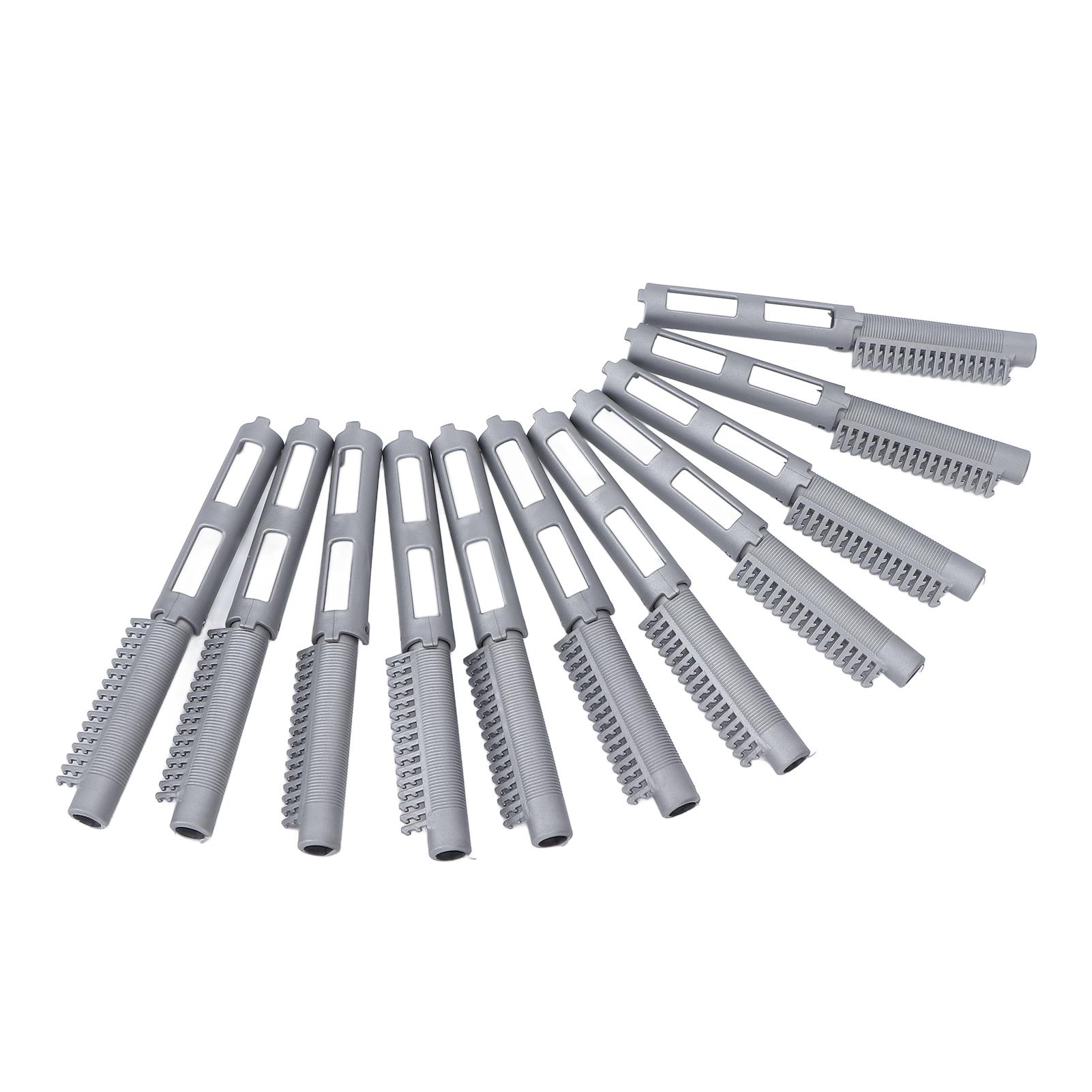 

12 шт. полые стержни для завивки корней волос, заколки для завивки волос, аксессуары для укладки волос для парикмахерской, розово-красные серый