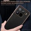 for Xiaomi Mi 15 14 Pro Ultra 13T POCO F6 X6 Pro F5 Case Carbon Fiber Texture PU Leather Cover Plating Bumper Soft Shell Fundas