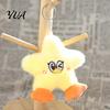 Skin Friendly Polyester Duck Toy Star Plush Keychain, Soft Stuffed Animal Pendant with Embroidered Face, Fashionable Decoration Cute Cartoon Bag Charm