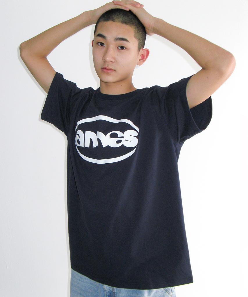 AMES-WORLDWIDE Ames Circle Logo Symbol Tee Navy