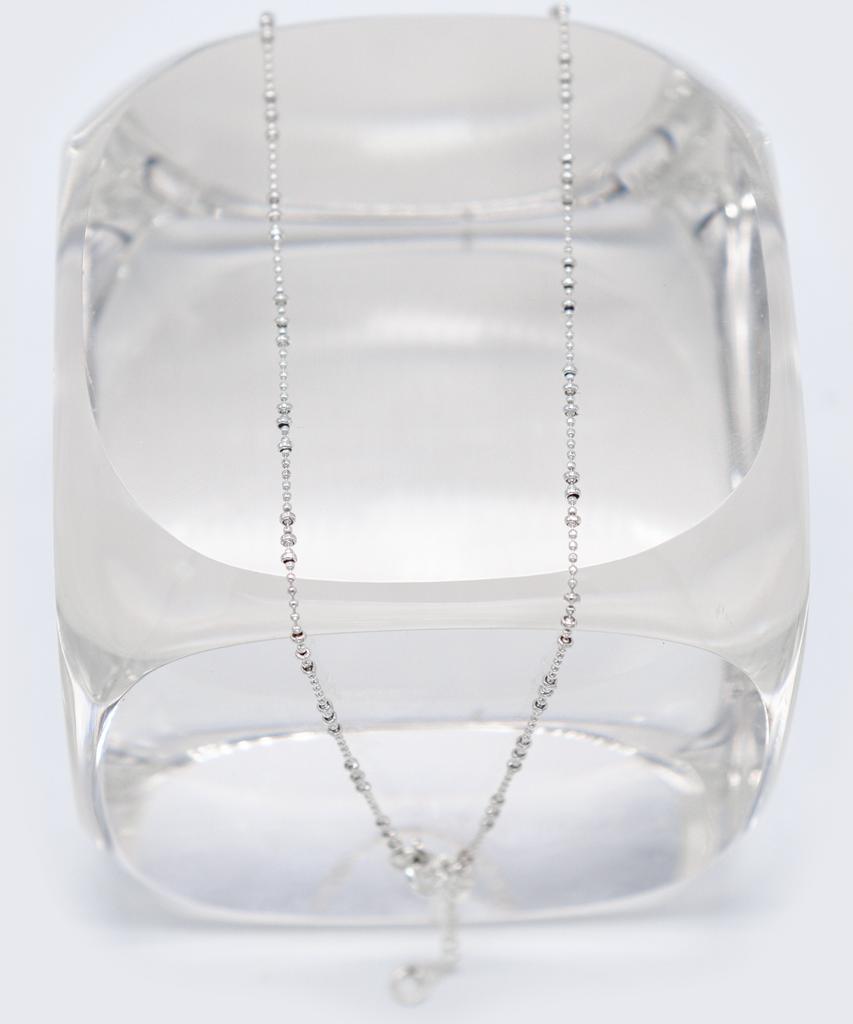 Bonbeau Water Drop Silver Chain NecklaceWater Drop Italian Chain 925 Silver Ball Choker Necklace
