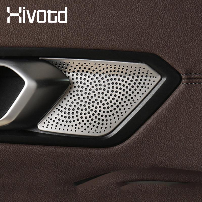 Inner Door Handle Loudspeaker Covers Interior Decoration Audio Car Modification Accessories For BMW 318i 320d 330d G20