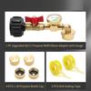 Practical Propanes Grills Adapter Quick Connecting Fitting with Pressure Gauge Metal Propanes Grills Fitting for Cooking