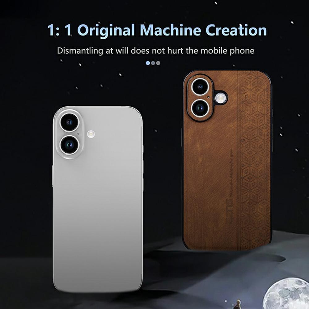 For iPhone 17 Case Protective PU Leather Covered TPU Phone Shell