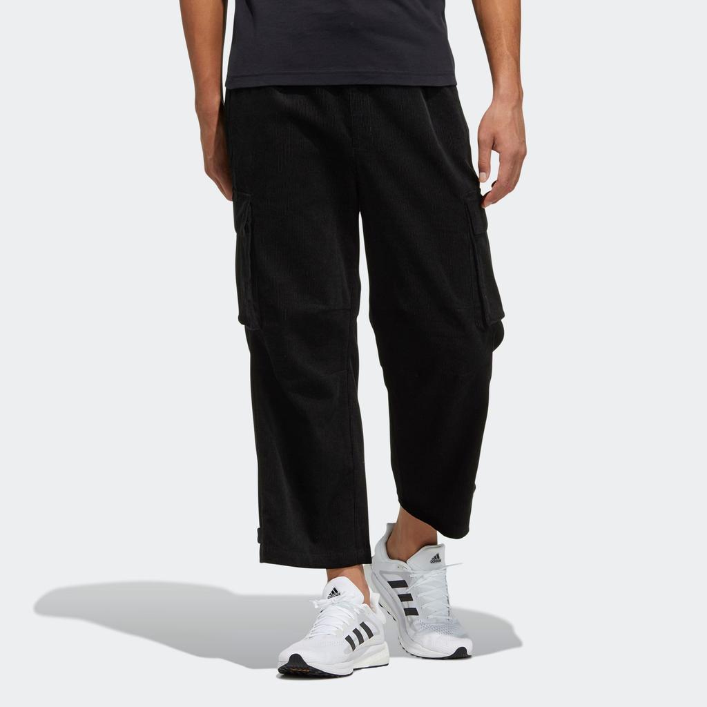 adidas Sport Utility Cargo Pants With Corduroy Pockets Men Bottoms Black GP0878