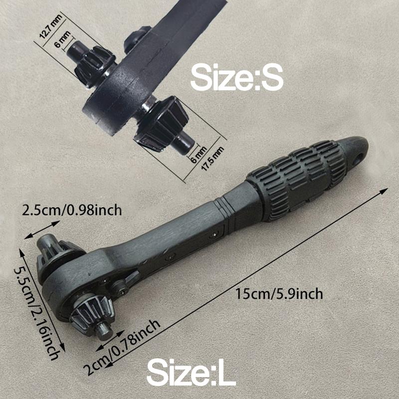 1 Stück Spezial-Bohrfutter-Schlüssel für Bohrmaschine, arbeitssparend, 2-in-1 Ratsche, Schnellzerlegung, Drei-Backen-Schlüssel, Handbohrmaschinen-Zubehör