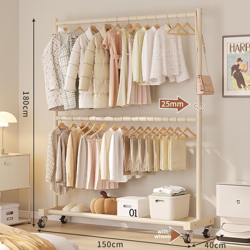 Space-Saving Dual-Layer Clothes Hanger & Drying Rack for Bedroom