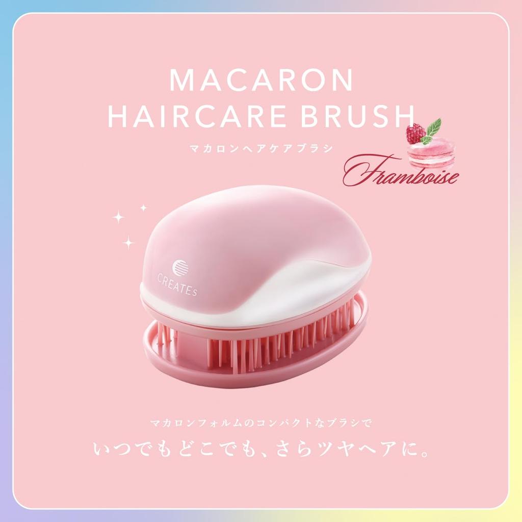 Store Create Ion Macaron Hair Care Brush Framboise Hair Brush for Shiny Compact [Official Exclusive] (Pink) Hair,
