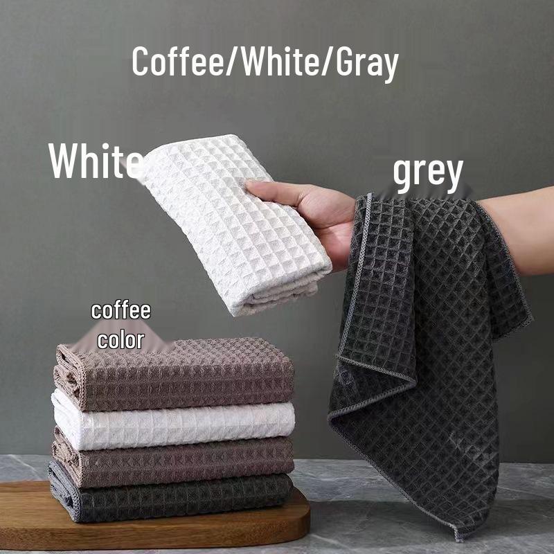Waffle Pattern Multi-Purpose Cleaning Cloth for Kitchen, Bar, and Dishwashing - Thick Scouring Pad