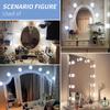 CanLing LED 12V Makeup Mirror Light Bulb Hollywood Vanity Lights Stepless Dimmable Wall Lamp 6 10 14Bulbs Kit for Dressing Table