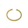 Trendy European & American Cable Knit C-Shaped Copper Bracelet - Versatile, Simple, Retro Style