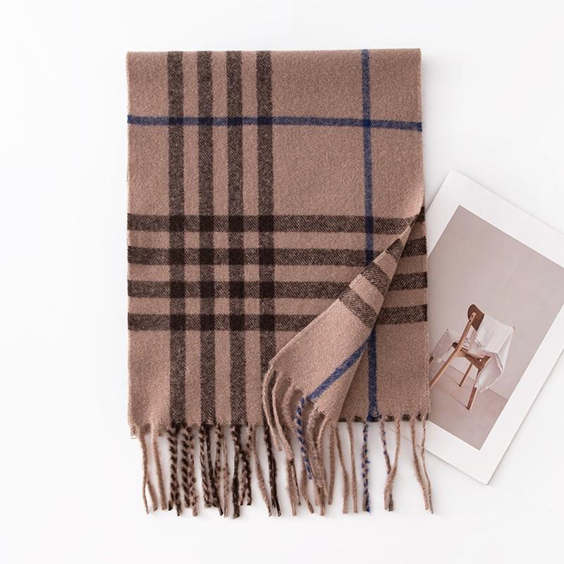 Autumn and Winter Classic British Imitation Cashmere Scarf Winter Plaid Warm Tassel Scarf Couple High End Atmosphere Scarf