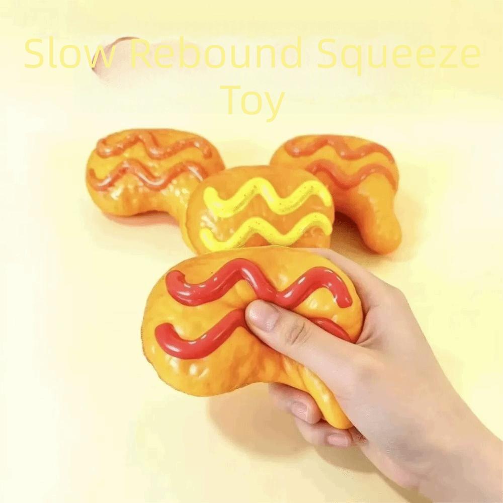 Simulation Slow Rising Squishy Realistic Sensory Fidget Ball Fried Chicken Drumstick Toy Kids Toy
