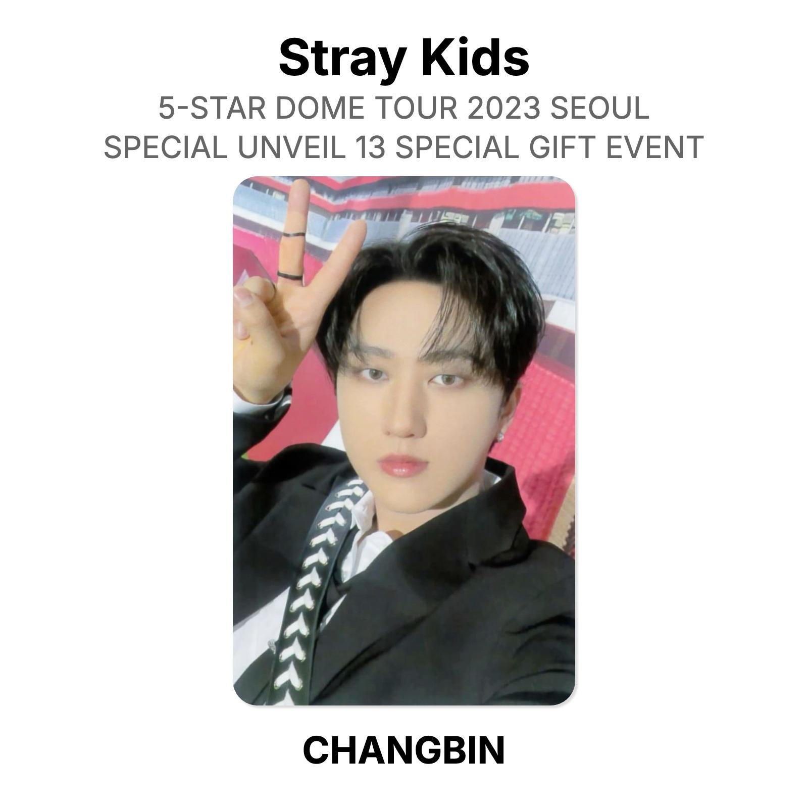 Stray Kids 5-STAR DOME TOUR 2023 SEOUL SPECIAL UNVEIL 13 SPECIAL GIFT EVENT Official Photocard CHANGBIN